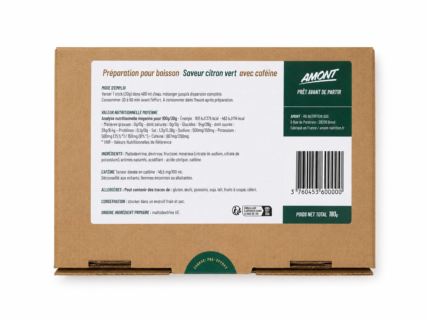 Stick caféiné Amont (Lot de 6)