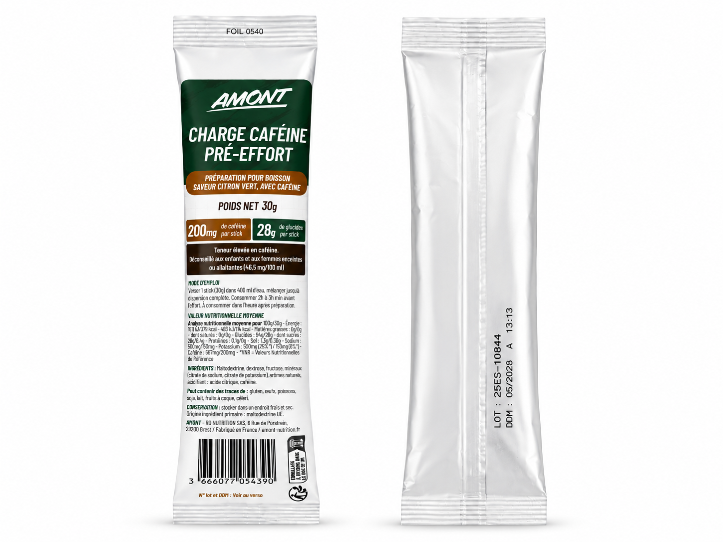 Stick caféiné Amont (Lot de 6)