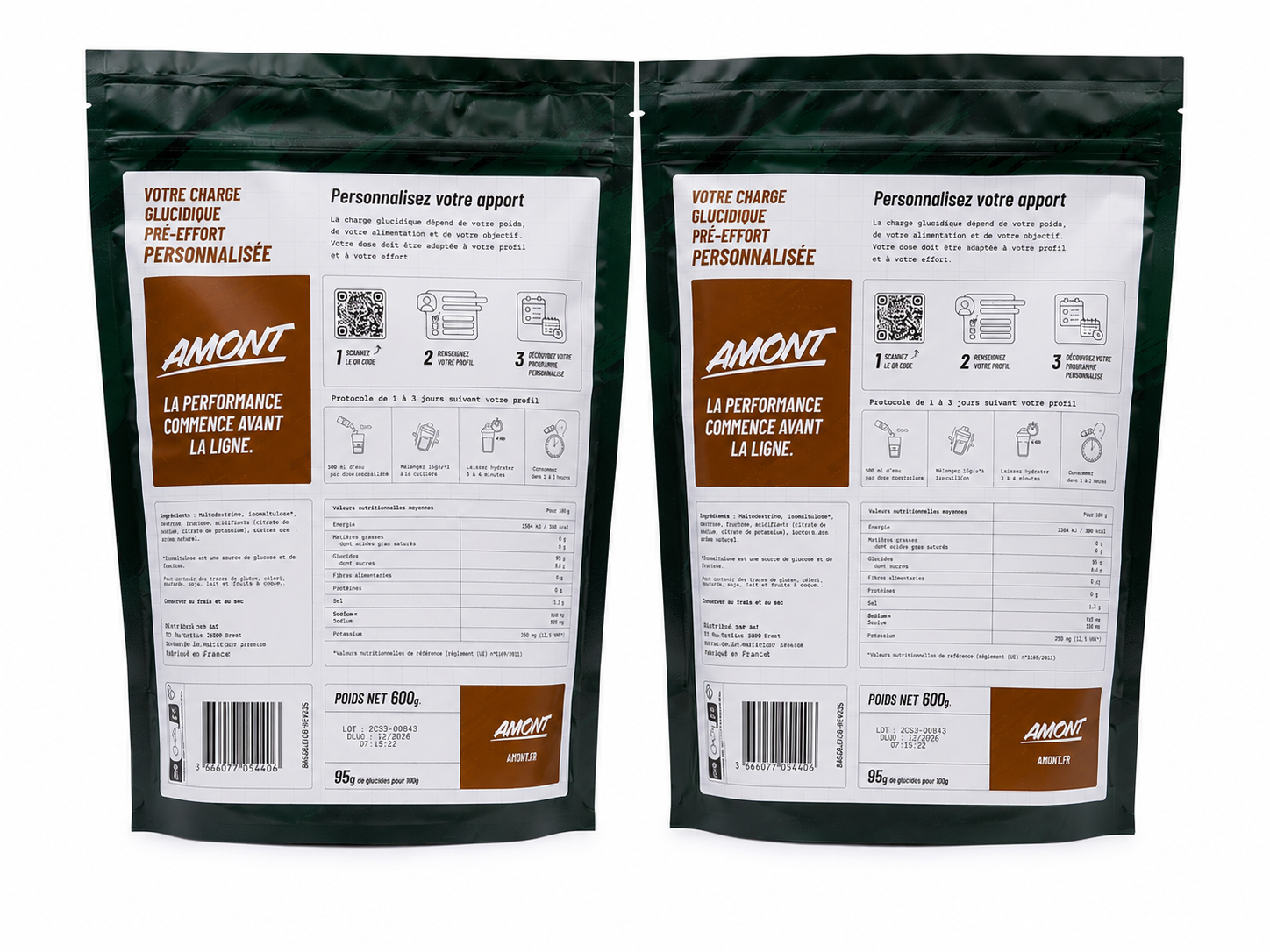 Poudre de charge glucidique Amont (Lot de 2)
